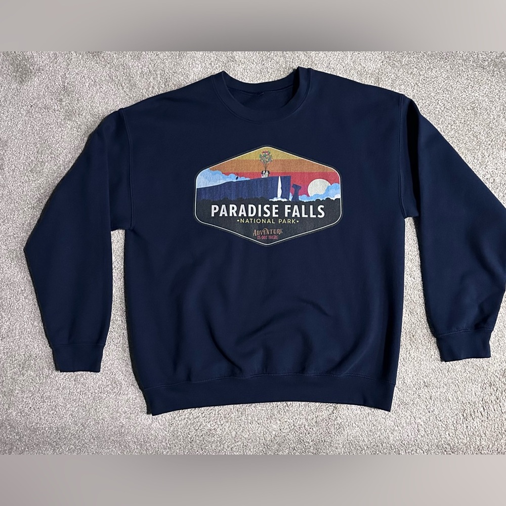 Navy Up! Inspired “Paradise Falls” Navy Sweatshirt size Large